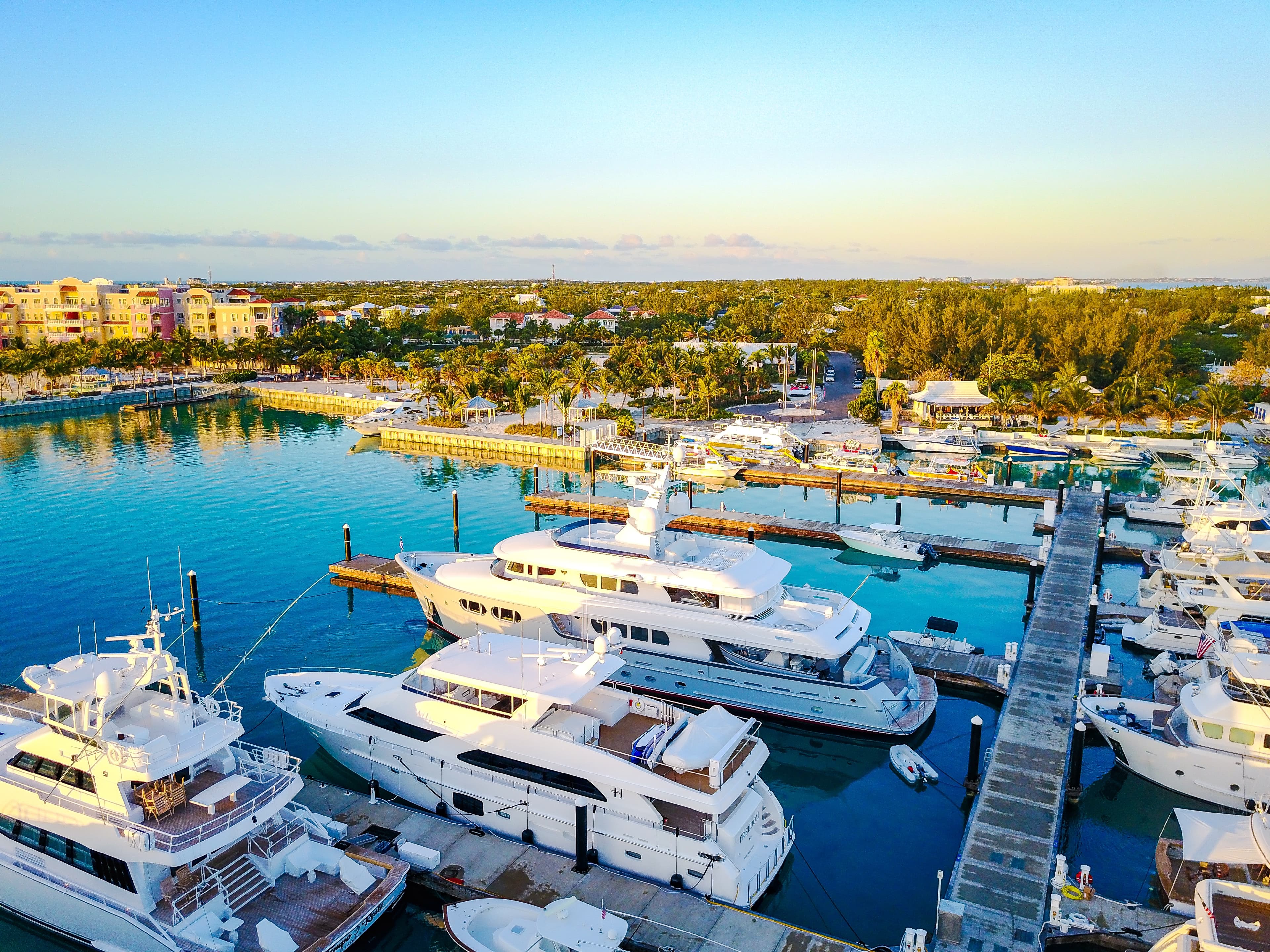 Multi-level dry stack boat storage building at a coastal marina with aluminum framing